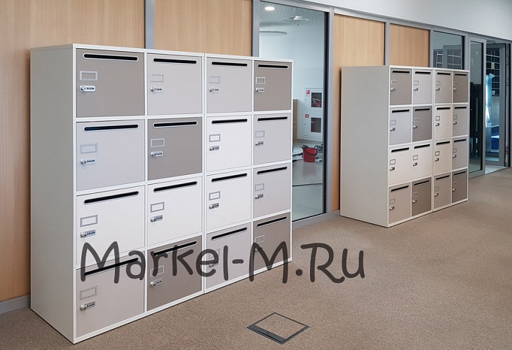 Шкафы-ячейки в офис для личных вещей сотрудников с механическим кодовым замком